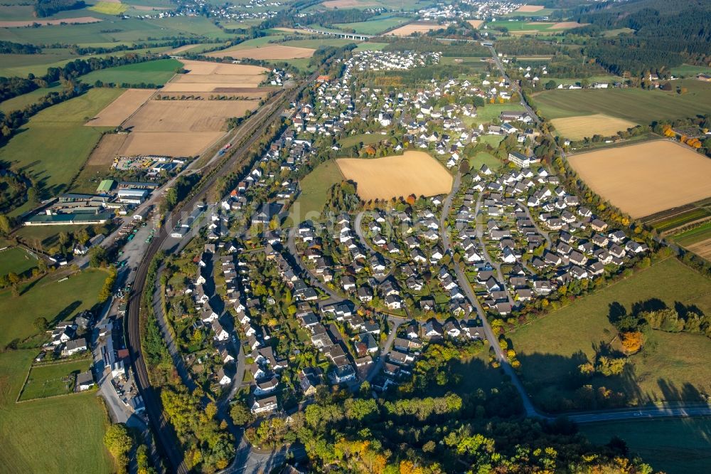 Meschede aus der Vogelperspektive: Ortsteil Wennemen in Meschede im Bundesland Nordrhein-Westfalen