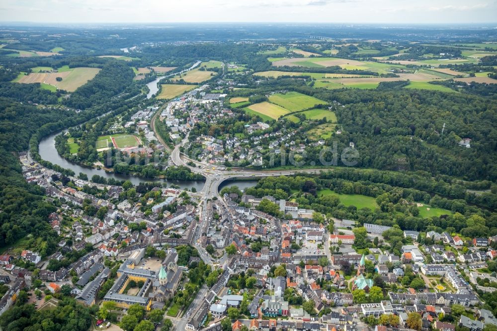 Essen aus der Vogelperspektive: Ortsteil Werden in Essen im Bundesland Nordrhein-Westfalen - NRW, Deutschland