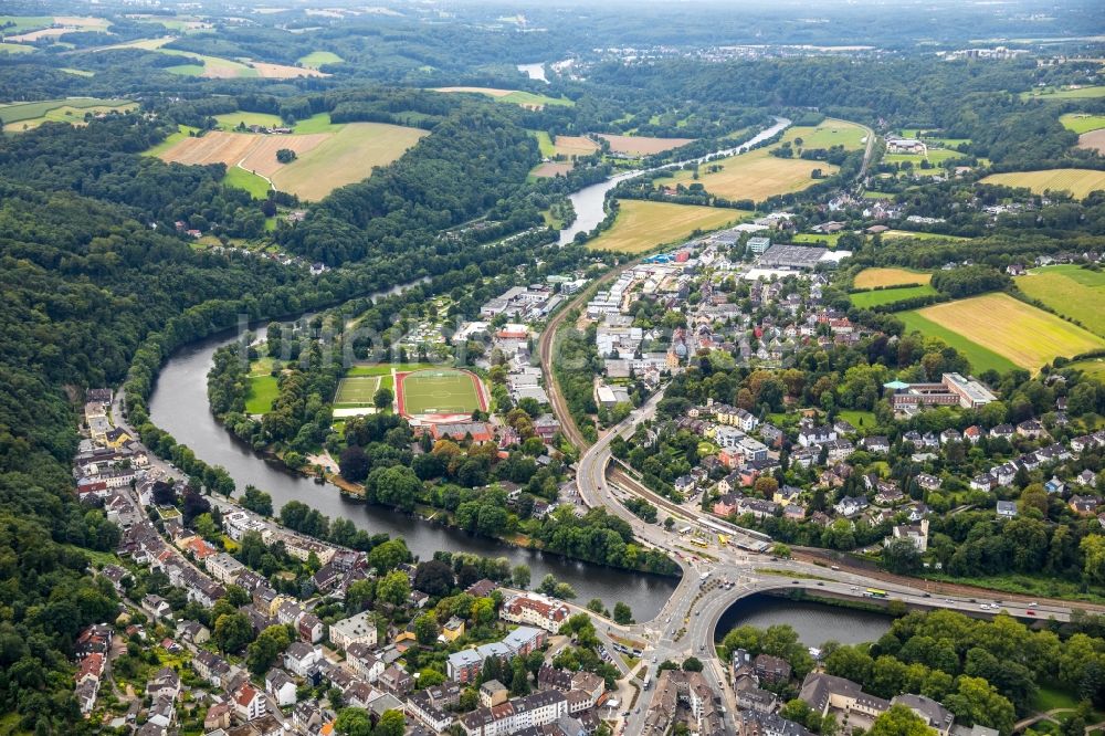 Essen von oben - Ortsteil Werden in Essen im Bundesland Nordrhein-Westfalen - NRW, Deutschland