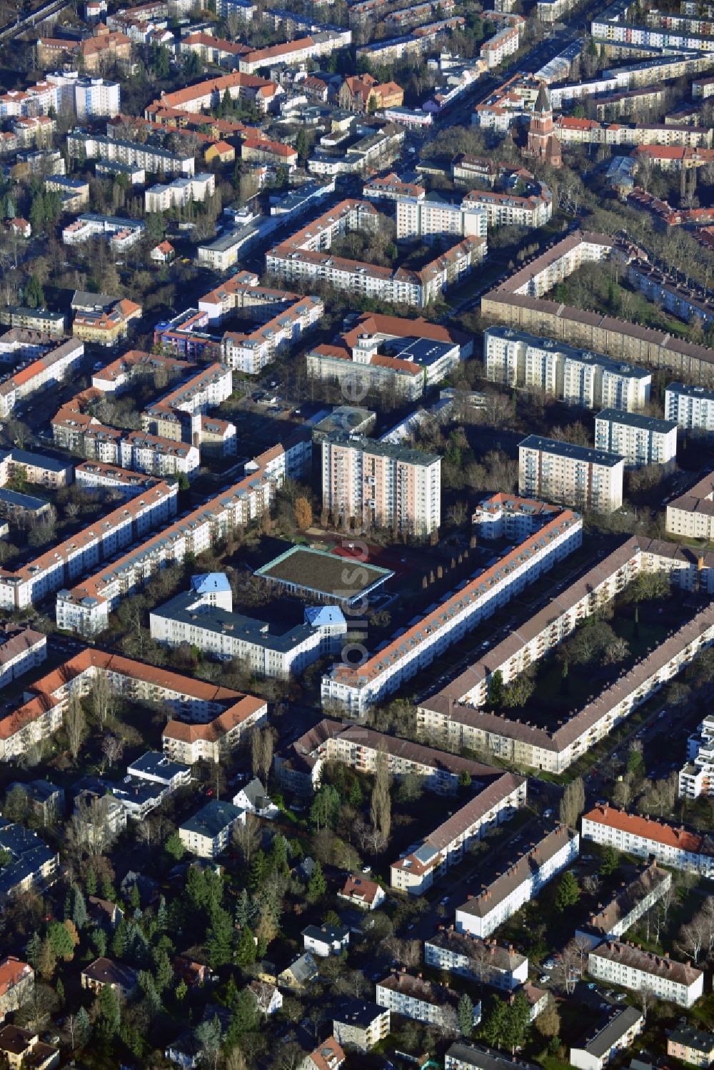 Berlin OT Lankwitz von oben - Ortsteil mit Wohngebiet Berlin - Lankwitz