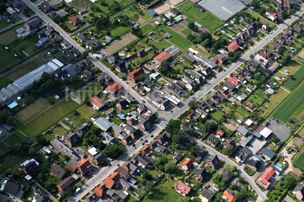 Hamburg von oben - Ortsteil Zollenspieck am Süderquerweg in Hamburg