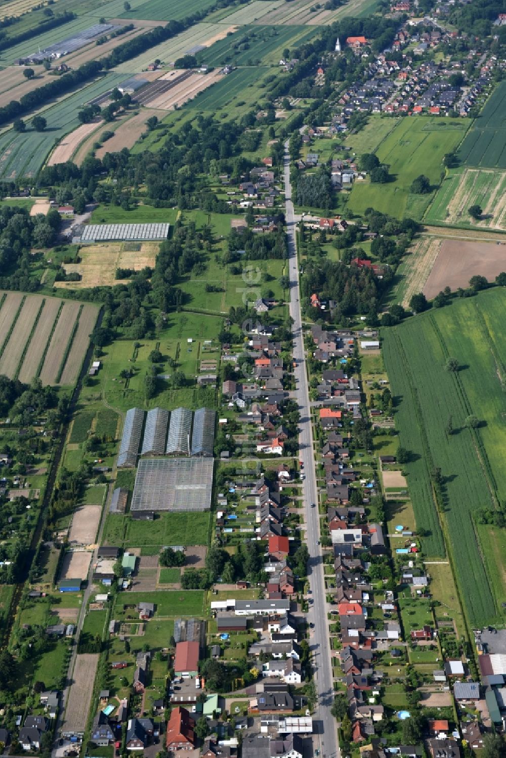 Luftaufnahme Hamburg - Ortsteil Zollenspieck am Süderquerweg in Hamburg