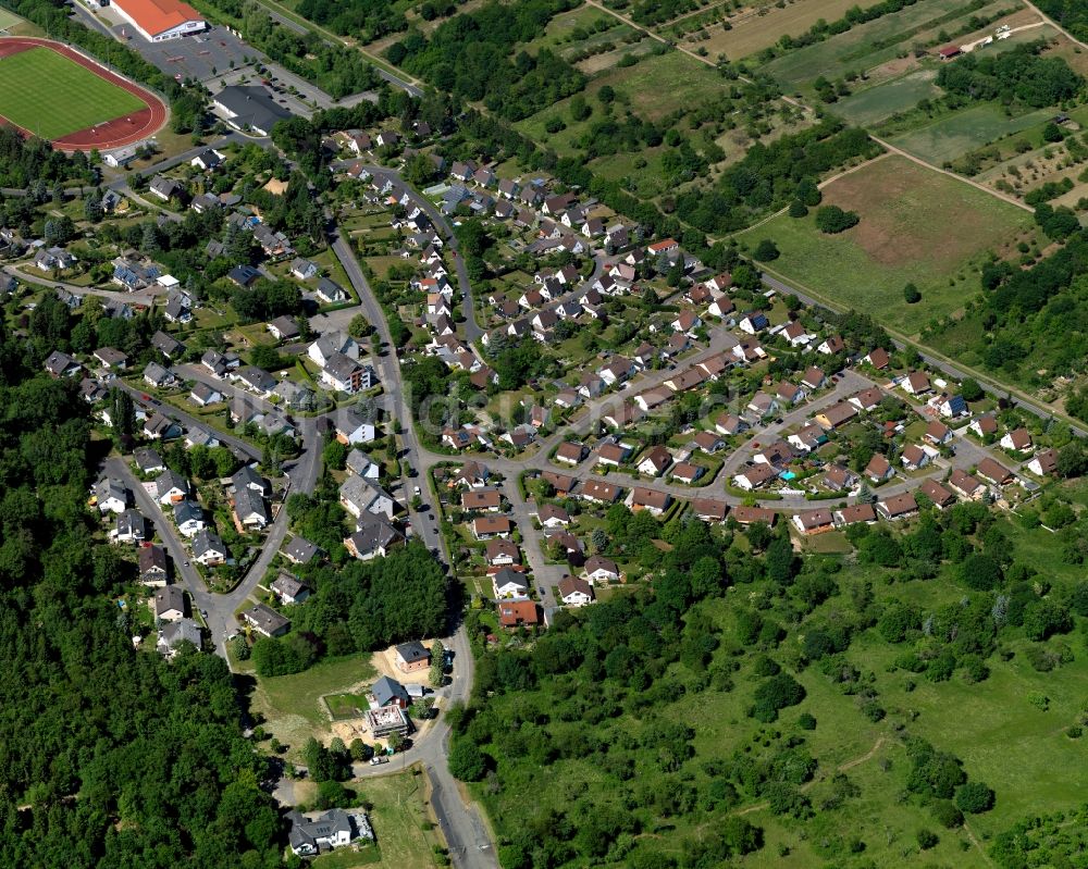 Boppard von oben - Ortsteilansicht von Buchenau in Boppard im Bundesland Rheinland-Pfalz