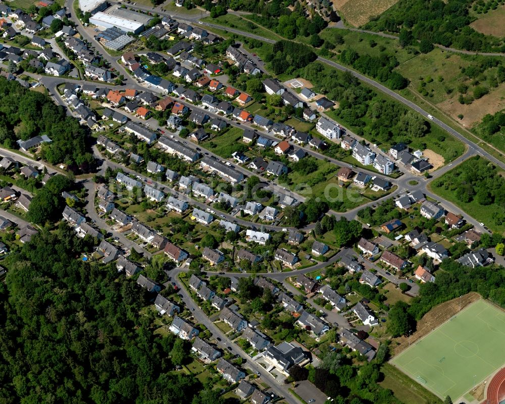 Boppard aus der Vogelperspektive: Ortsteilansicht von Buchenau in Boppard im Bundesland Rheinland-Pfalz