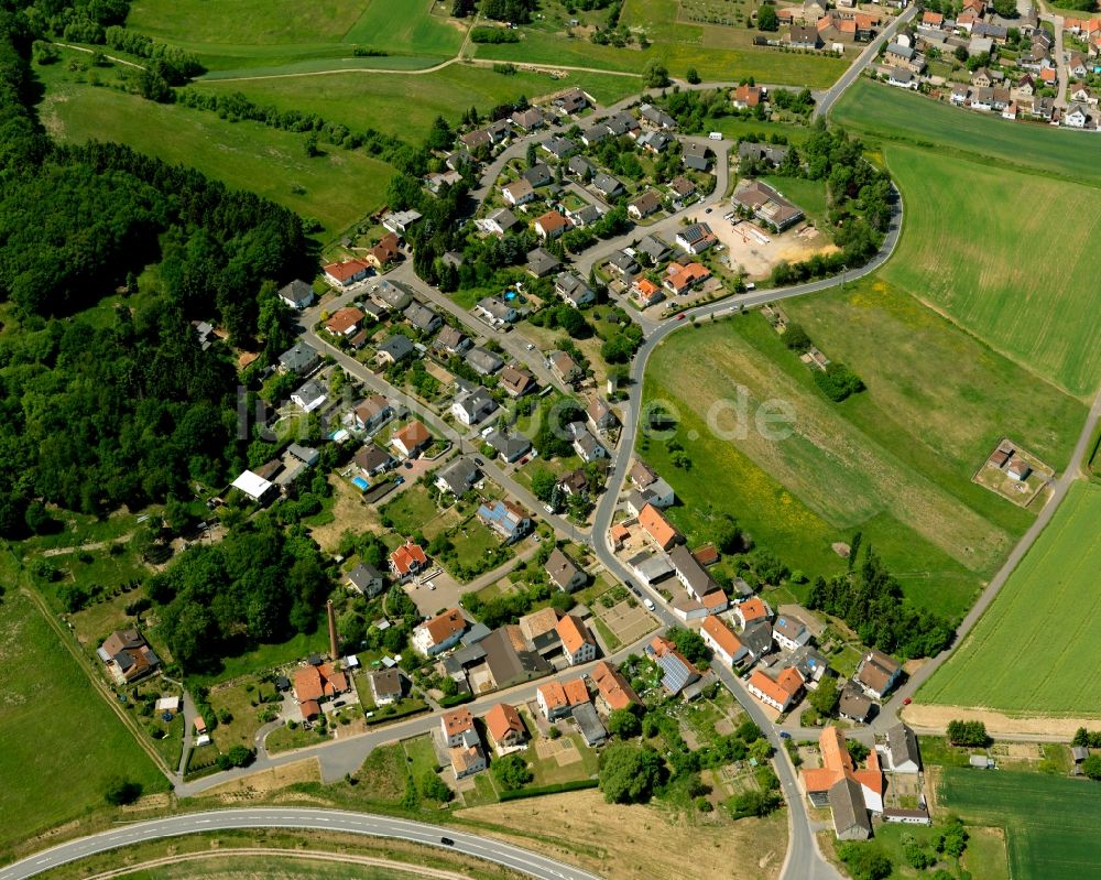 Hallgarten von oben - Ortsteilansicht von Dreiweiherhof in Hallgarten im Bundesland Rheinland-Pfalz