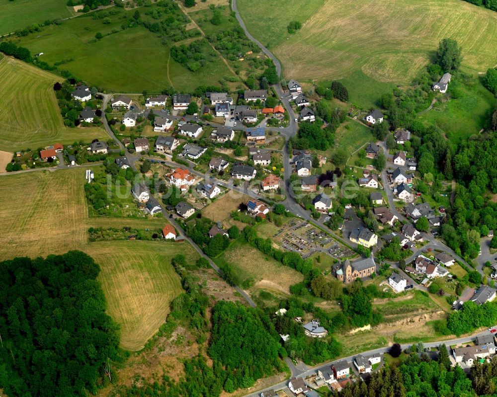 Katzwinkel (Sieg) von oben - Ortsteilansicht von Elkhausen in Katzwinkel im Bundesland Rheinland-Pfalz