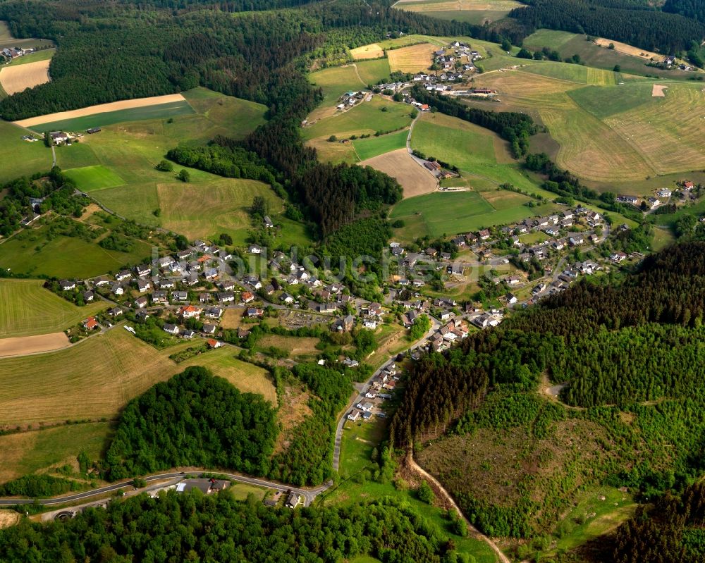 Katzwinkel (Sieg) aus der Vogelperspektive: Ortsteilansicht von Elkhausen in Katzwinkel im Bundesland Rheinland-Pfalz