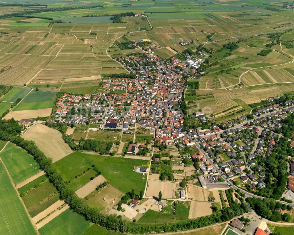 Luftbild Stadecken-Elsheim - Ortsteilansicht von Elsheim im Westen der Ortsgemeinde Stadecken-Elsheim im Bundesland Rheinland-Pfalz