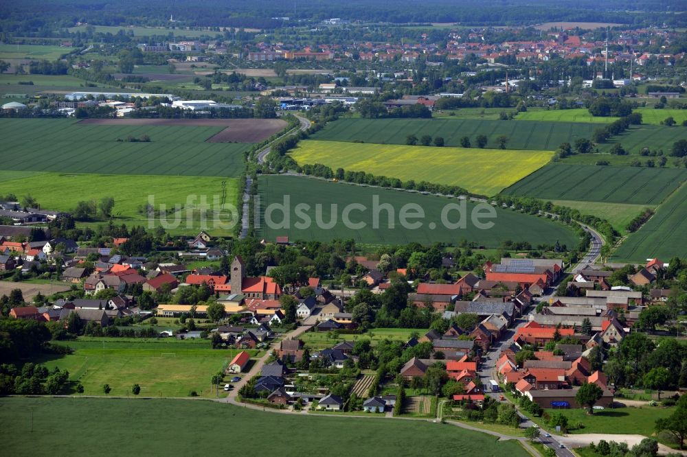 Luftbild Osterburg OT Erxleben - Ortsteilansicht von Erxleben ( Altmark ) in Osterburg im Bundesland Sachsen-Anhalt