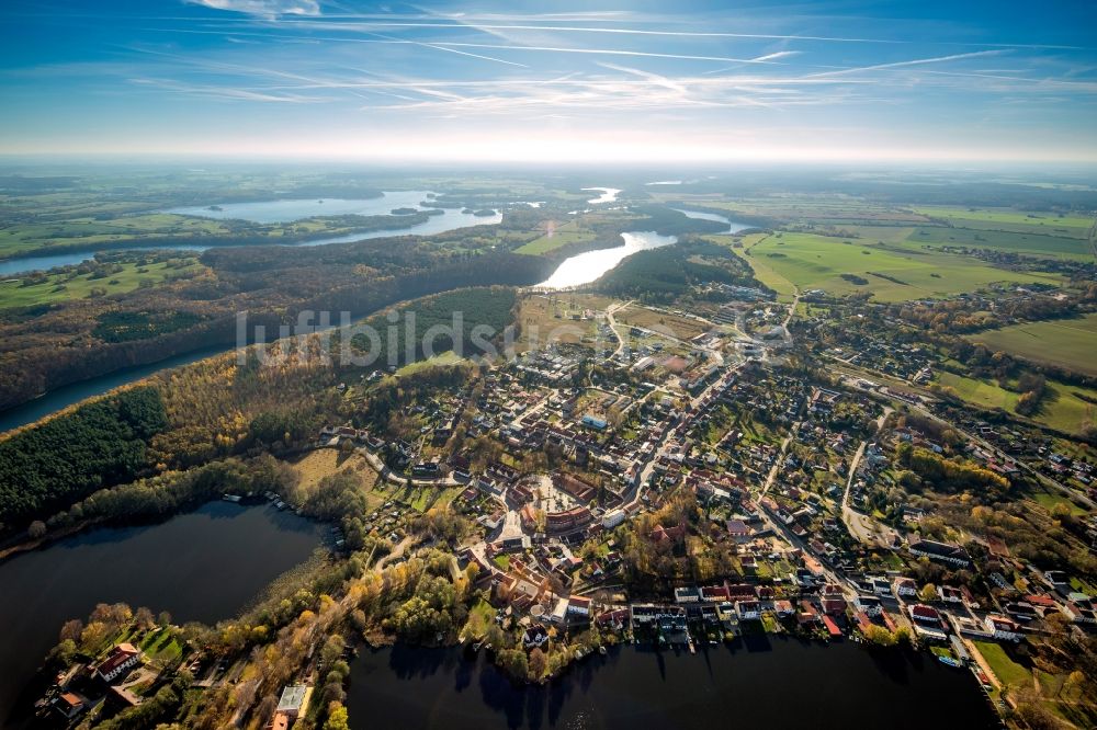 Luftbild Feldberger Seenlandschaft OT Fel - Ortsteilansicht von Feldberg in Feldberger Seenlandschaft im Bundesland Mecklenburg-Vorpommern