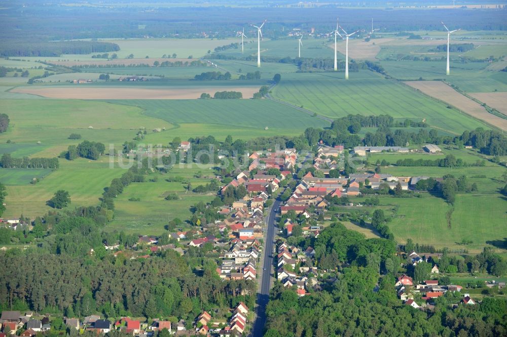 Luftbild Löwenberger Land - Ortsteilansicht von Grieben in der Gemeinde Löwenberger Land im Bundesland Brandenburg