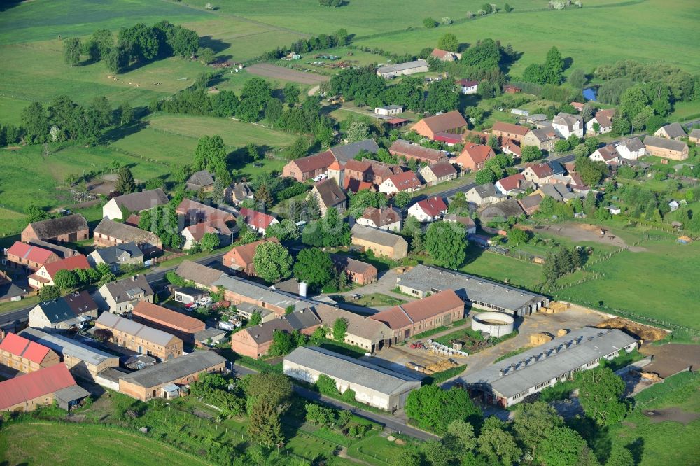 Luftaufnahme Löwenberger Land - Ortsteilansicht von Grieben in der Gemeinde Löwenberger Land im Bundesland Brandenburg