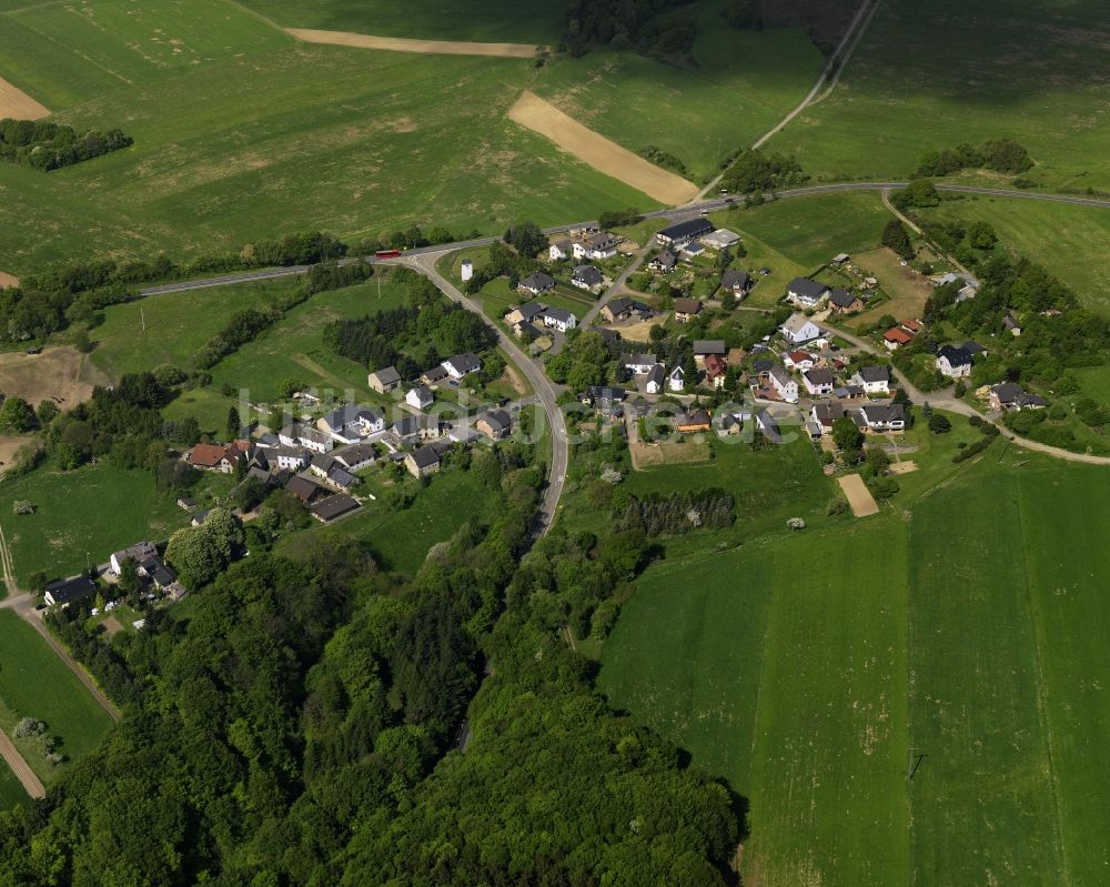 Spessart aus der Vogelperspektive: Ortsteilansicht von Hannebach in der Ortsgemeinde Spessart im Bundesland Rheinland-Pfalz