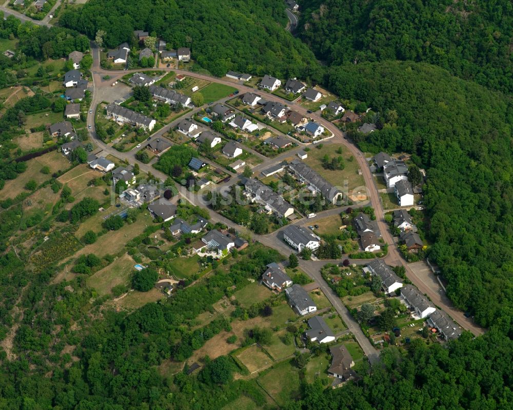 Luftbild Sankt Goarshausen - Ortsteilansicht von Heide im Südwesten von Sankt Goarshausen im Bundesland Rheinland-Pfalz