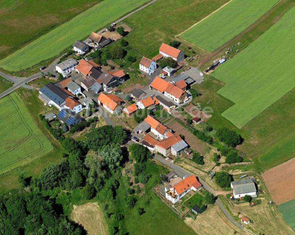 Luftaufnahme Abtweiler - Ortsteilansicht von Hühnerhof in der Ortsgemeinde Abtweiler im Bundesland Rheinland-Pfalz