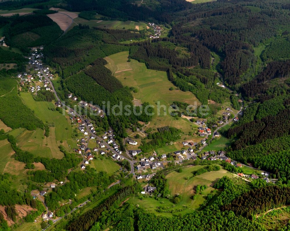 Luftbild Harbach - Ortsteilansicht von Hinhausen in Harbach im Bundesland Rheinland-Pfalz