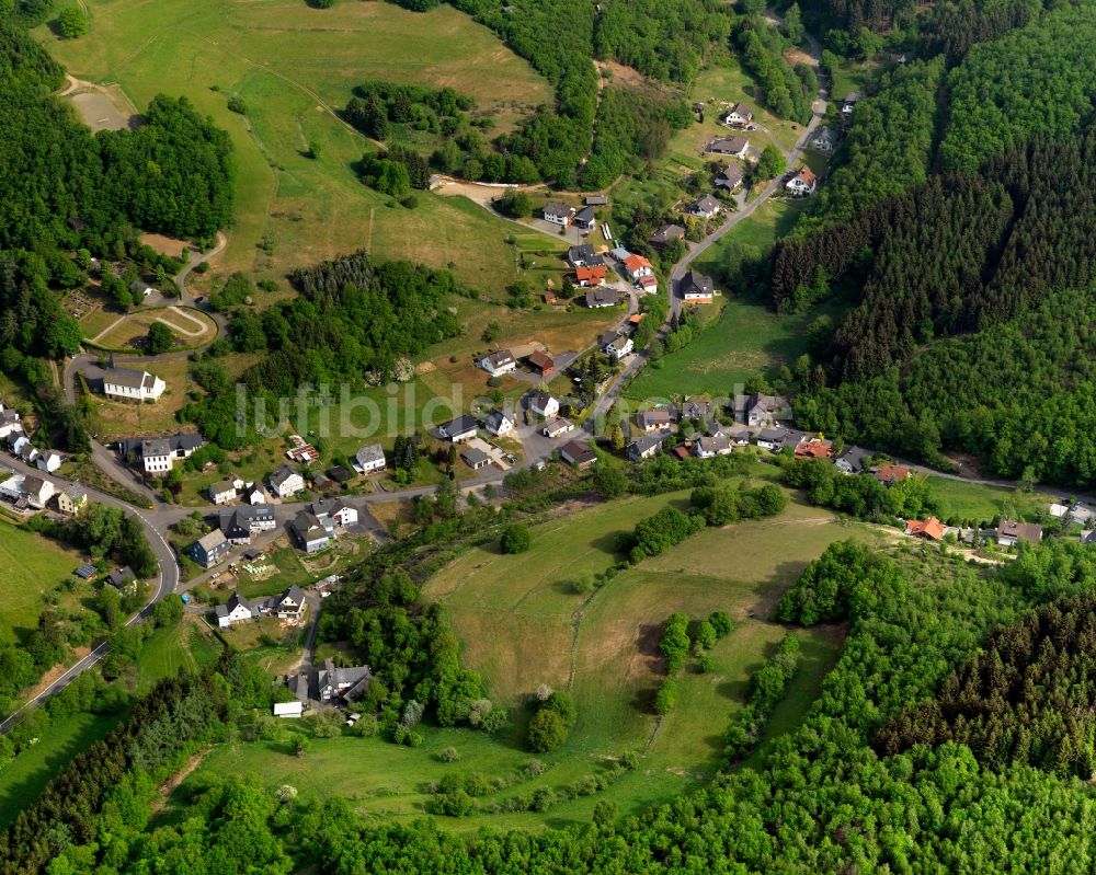 Luftaufnahme Harbach - Ortsteilansicht von Hinhausen in Harbach im Bundesland Rheinland-Pfalz