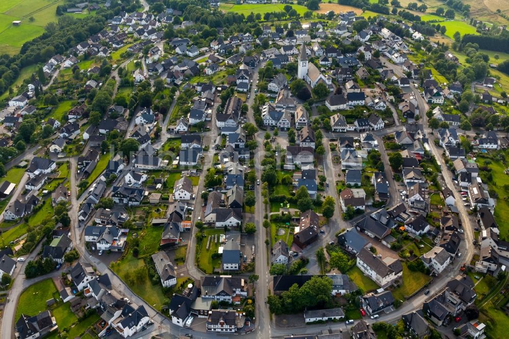 Luftbild Warstein - Ortsteilansicht von Hirschberg in Warstein im Bundesland Nordrhein-Westfalen