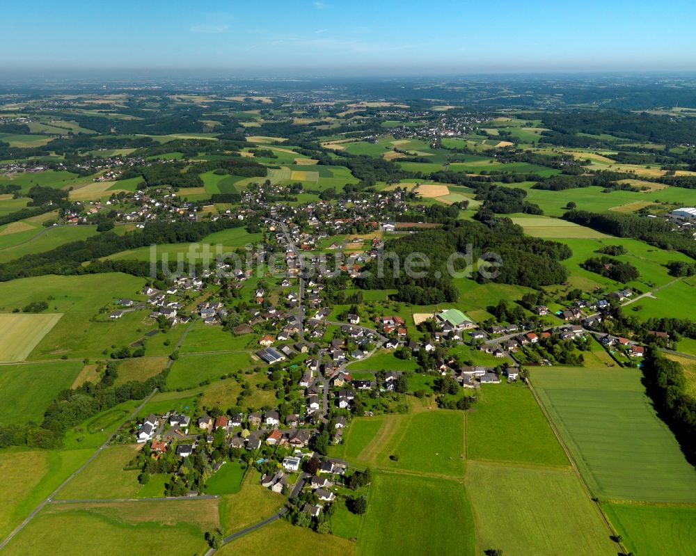 Buchholz von oben - Ortsteilansicht von Jungeroth in der Ortsgemeinde Buchholz (Westerwald) im Bundesland Rheinland-Pfalz