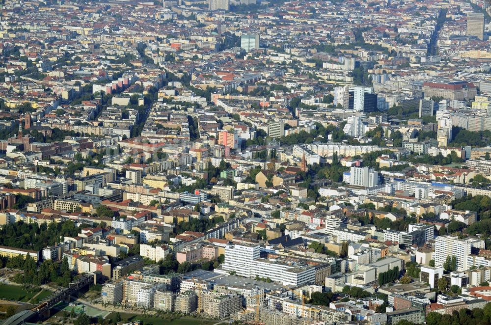 Luftbild Berlin OT Kreuzberg - Ortsteilansicht von Kreuzberg in Berlin