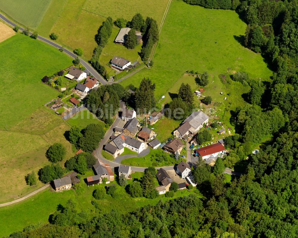 Asbach von oben - Ortsteilansicht von Krumbach in der Ortsgemeinde Asbach im Bundesland Rheinland-Pfalz