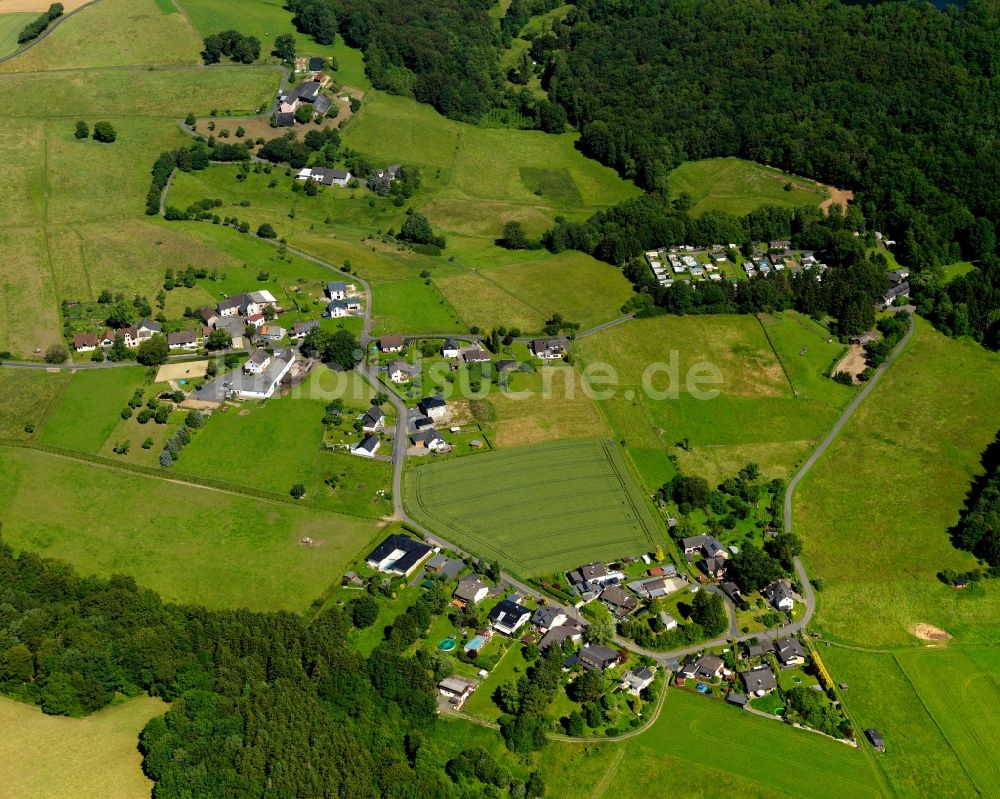 Luftaufnahme Asbach - Ortsteilansicht von Köttingen in der Ortsgemeinde Asbach im Bundesland Rheinland-Pfalz