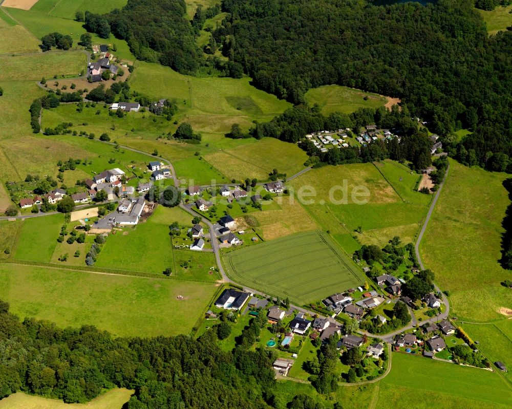 Asbach von oben - Ortsteilansicht von Köttingen in der Ortsgemeinde Asbach im Bundesland Rheinland-Pfalz