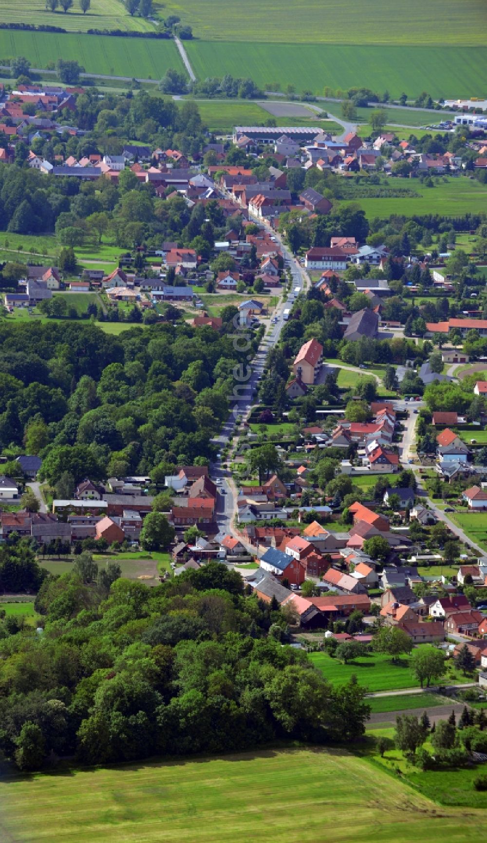 Luftbild Tangerhütte OT Lüderitz (Altma - Ortsteilansicht von Lüderitz ( Altmark ) in Tangerhütte im Bundesland Sachsen-Anhalt