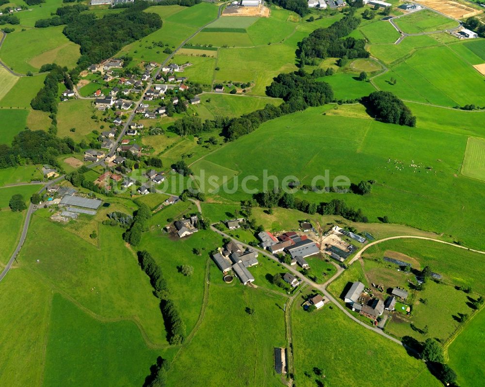 Buchholz von oben - Ortsteilansicht von Mendt in der Ortsgemeinde Buchholz (Westerwald) im Bundesland Rheinland-Pfalz