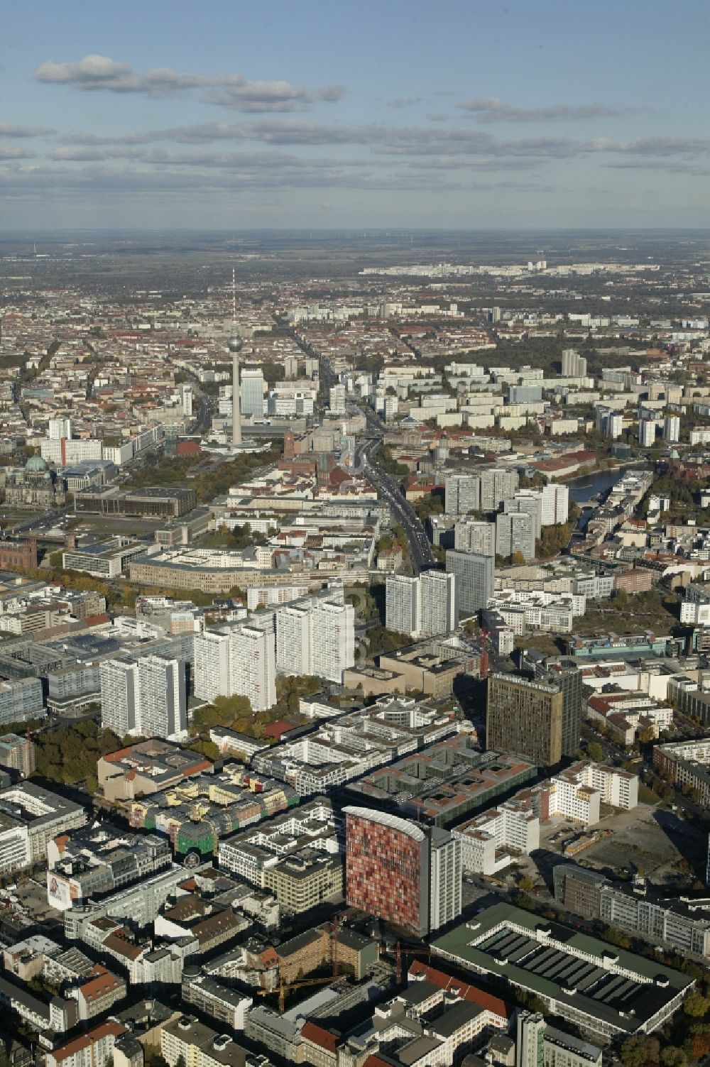 Luftbild Berlin - Ortsteilansicht von Mitte in Berlin