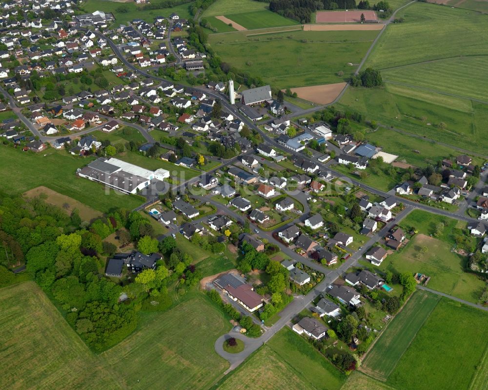 Kölbingen von oben - Ortsteilansicht von Möllingen in der Ortsgemeinde Kölbingen im Bundesland Rheinland-Pfalz