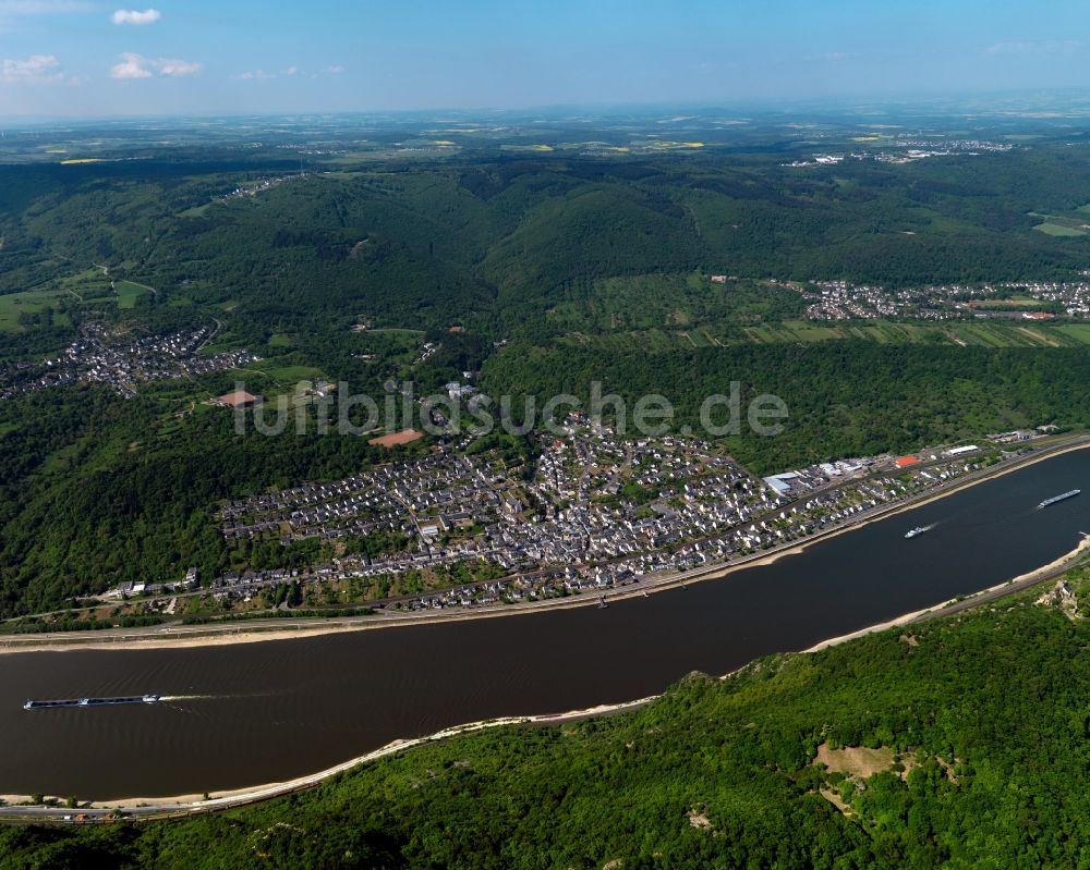 Luftbild Boppard - Ortsteilansicht des Ortsbezirkes Bad Salzig in Boppard im Bundesland Rheinland-Pfalz