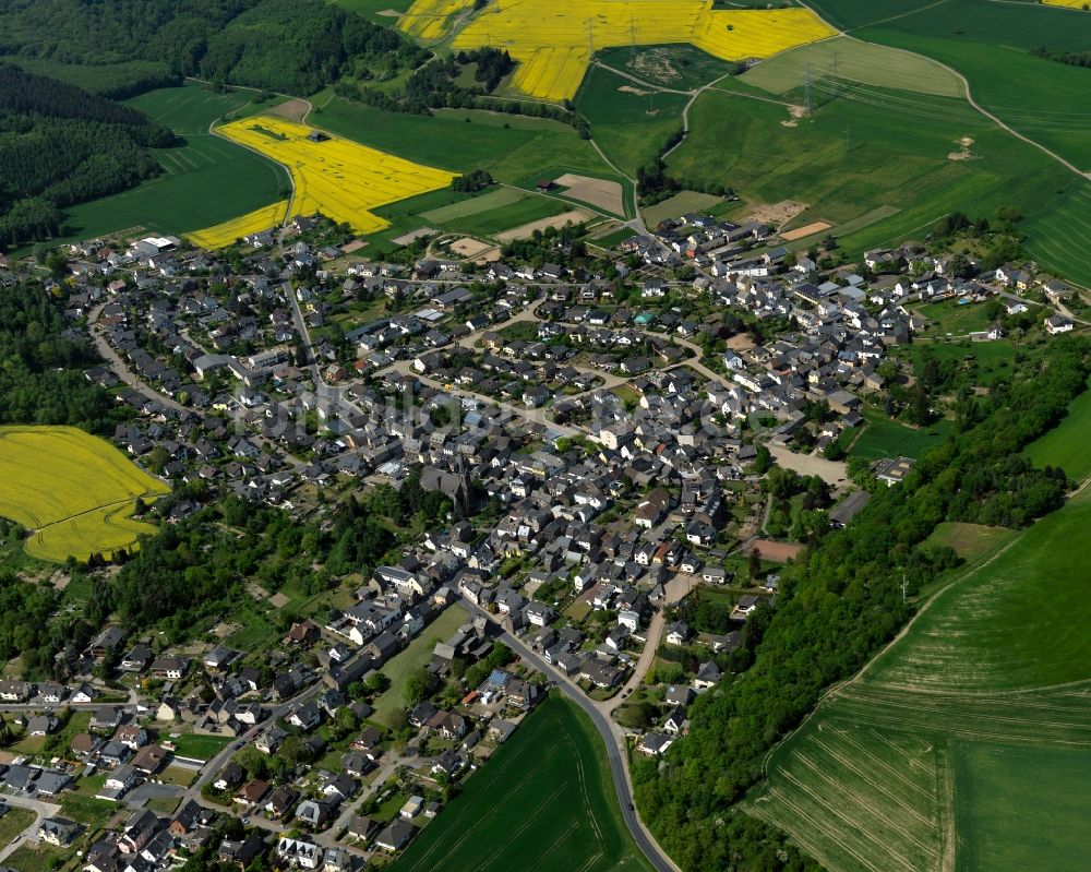 Andernach von oben - Ortsteilansicht des Ortsbezirkes Eich in Andernach im Bundesland Rheinland-Pfalz