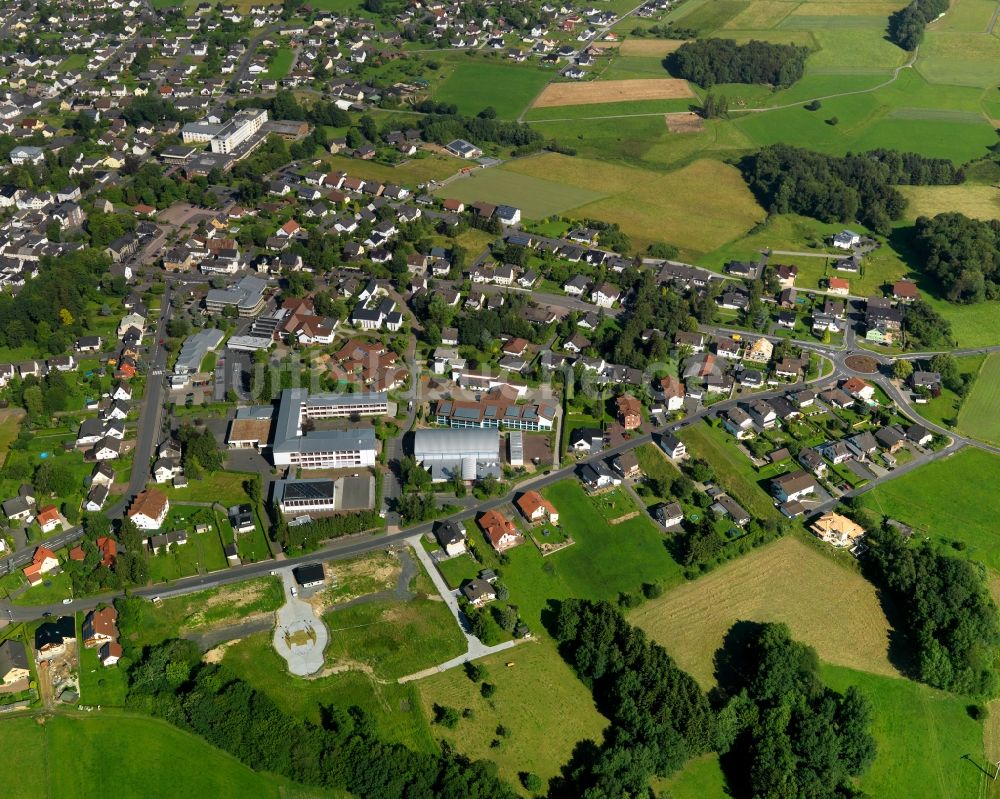 Luftaufnahme Asbach - Ortsteilansicht des Ostens der Ortsgemeinde Asbach im Bundesland Rheinland-Pfalz