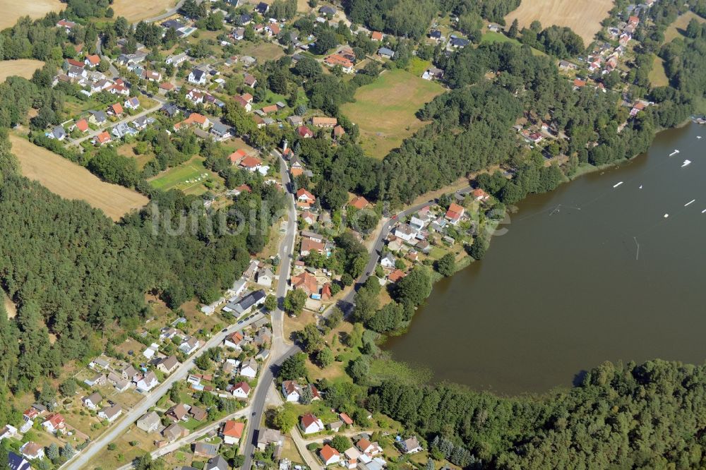 Bad Saarow von oben - Ortsteilansicht von Petersdorf im Norden von Bad Saarow im Bundesland Brandenburg