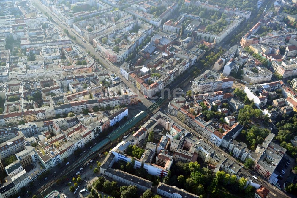 Berlin OT Prenzlauer Berg von oben - Ortsteilansicht von Prenzlauer Berg in Berlin