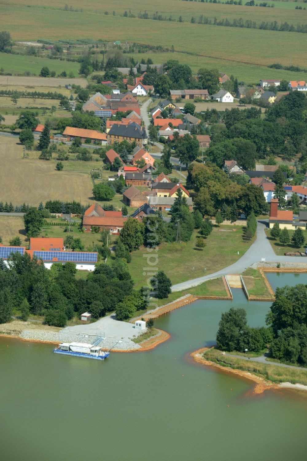 Luftaufnahme Schlabendorf am See - Ortsteilansicht von Schlabendorf am See im Bundesland Brandenburg