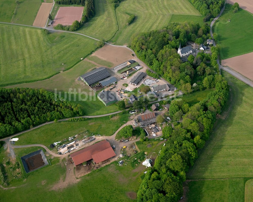 Kölbingen aus der Vogelperspektive: Ortsteilansicht von Schönberg in der Ortsgemeinde Kölbingen im Bundesland Rheinland-Pfalz