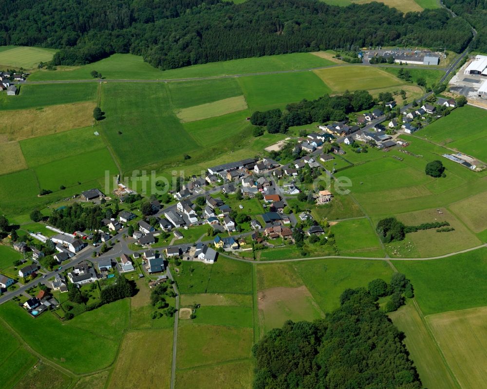 Luftbild Asbach - Ortsteilansicht von Schöneberg in der Ortsgemeinde Asbach im Bundesland Rheinland-Pfalz