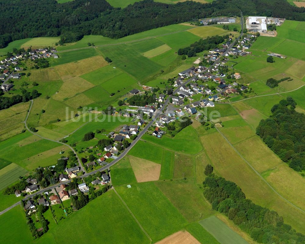 Luftbild Asbach - Ortsteilansicht von Schöneberg in der Ortsgemeinde Asbach im Bundesland Rheinland-Pfalz