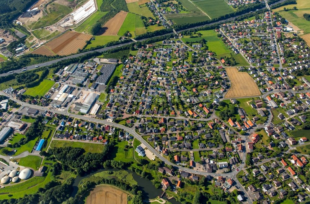 Kirchlengern aus der Vogelperspektive: Ortsteilansicht von Südlengern in der Gemeinde Kirchlengern im Bundesland Nordrhein-Westfalen
