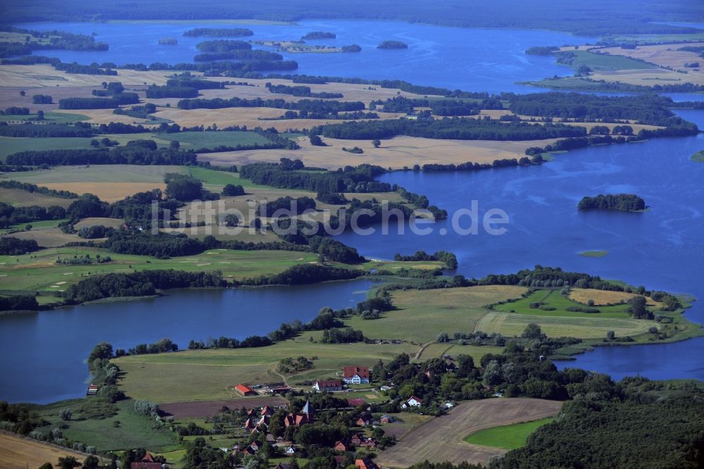 Luftbild Kuchelmiß - Ortsteilansicht von Serrahn und Krakower Seenlandschaft in der Gemeinde Kuchelmiß im Bundesland Mecklenburg-Vorpommern