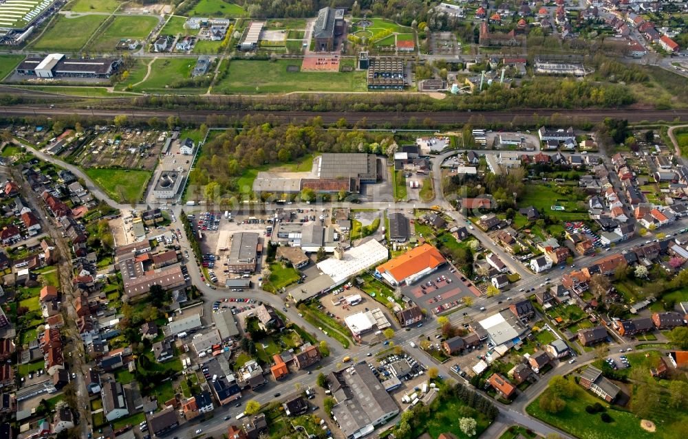 Luftbild Hamm-Heessen - Ortsteilansicht des Stadtbezirkes Hamm-Heessen im Norden von Hamm im Bundesland Nordrhein-Westfalen