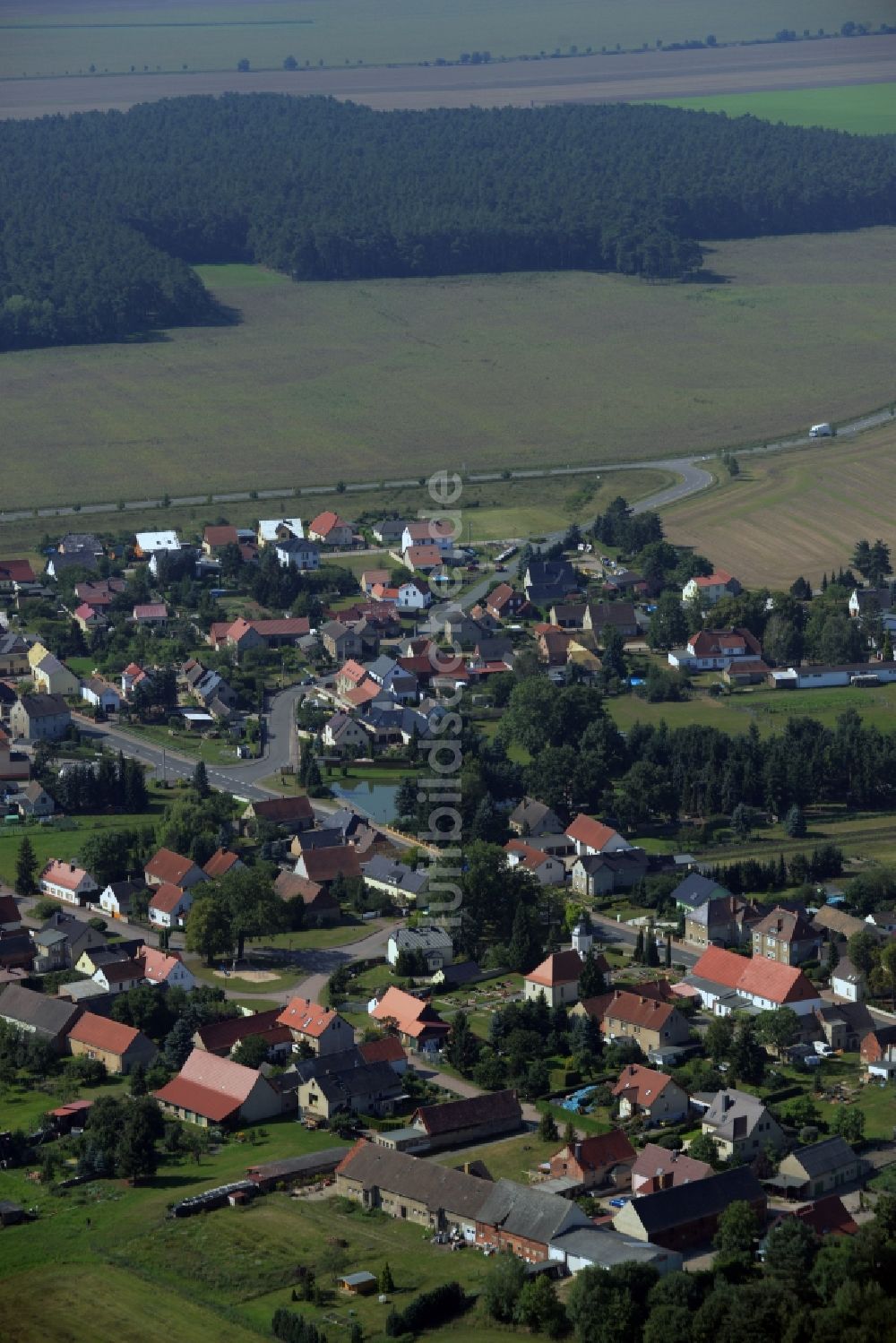 Luftaufnahme Gräfenhainichen - Ortsteilansicht von Tornau der Stadt Gräfenhainichen im Bundesland Sachsen-Anhalt