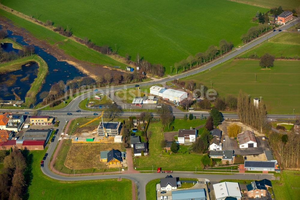 Luftbild Schaephuysen - Ortsteilansicht der Umgebung des Wiesenwegs und der Vluyner Straße in Schaephuysen im Bundesland Nordrhein-Westfalen