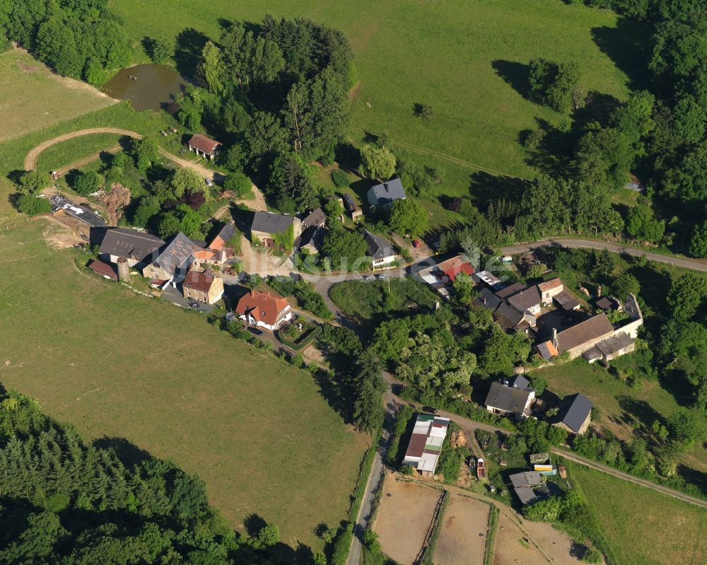 Luftaufnahme Schönborn - Ortsteilansicht des Weilers Bärbach in der Ortsgemeinde Schönborn im Bundesland Rheinland-Pfalz