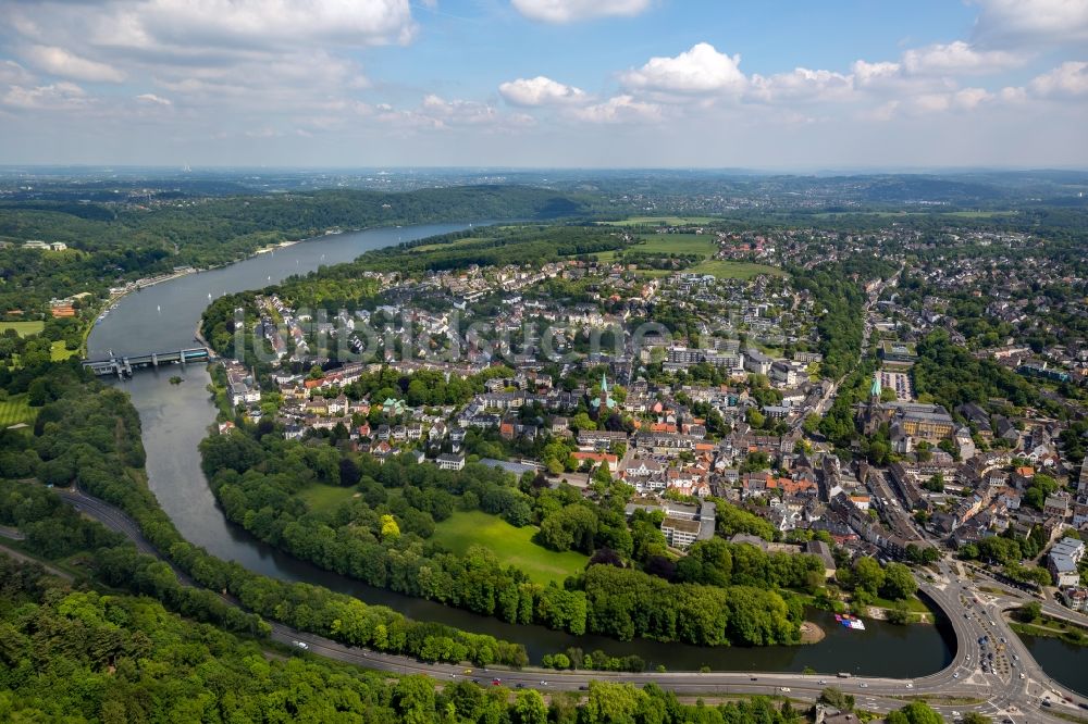 Luftaufnahme Essen OT Werden - Ortsteilansicht von Werden in Essen im Bundesland Nordrhein-Westfalen