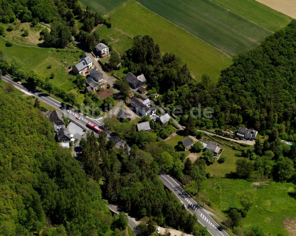 Luftaufnahme Leiningen - Ortsteilansicht des Wohnplatzes Reifenthal in der Ortsgemeinde Leiningen im Bundesland Rheinland-Pfalz