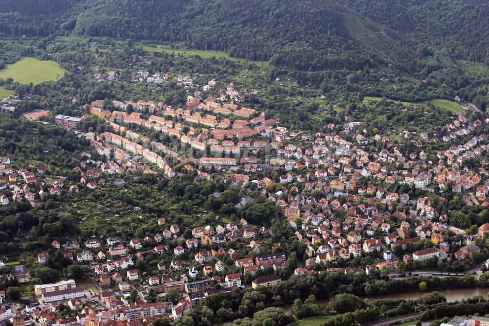 Luftbild Jena - Ortsteile Wenigenjena und Ziegenhain in Jena im Bundesland Thüringen