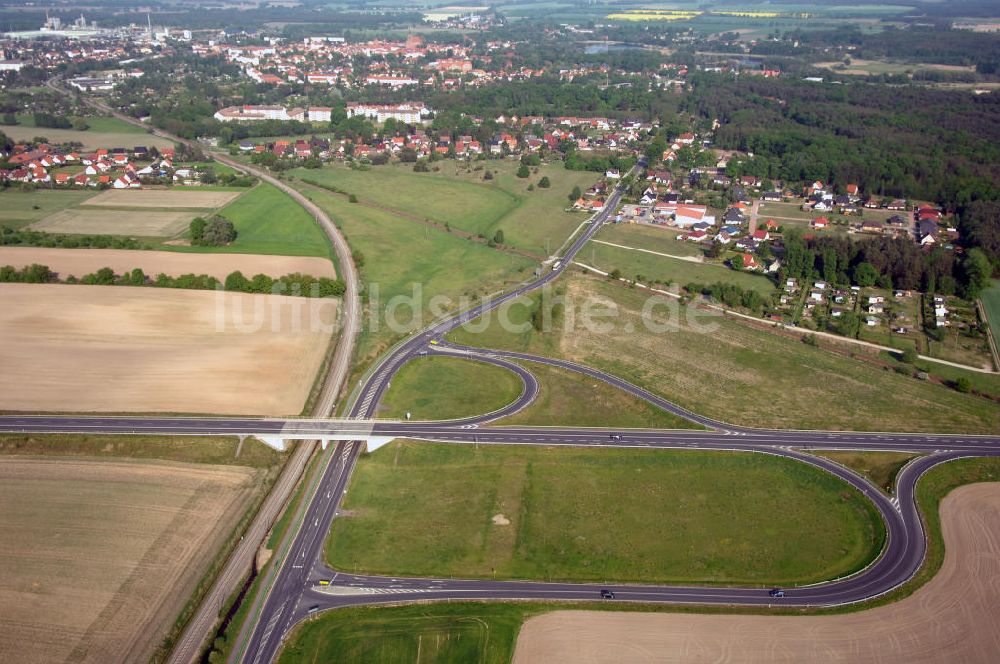 Luftaufnahme BEESKOW - Ortsumfahrung der Bundesstrasse B 87 bei Beeskow